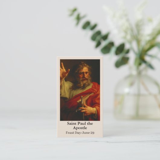 St. Paulカスタマイズ可能な祈りの言葉カード コーリングカード (スタンド正面)