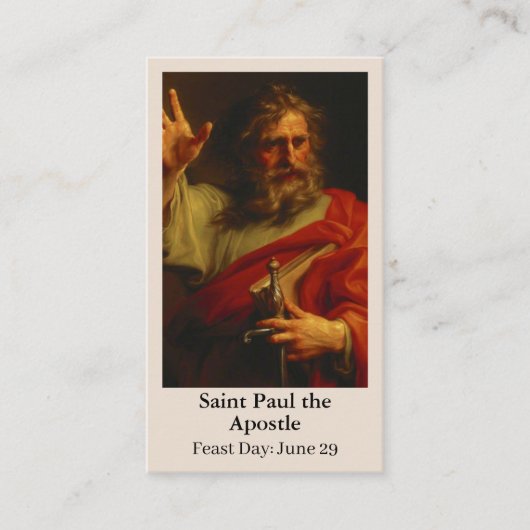 St. Paulカスタマイズ可能な祈りの言葉カード コーリングカード (正面)