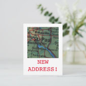 St Paul新しいアドレスのお知らせ 案内ポストカード (スタンド正面)