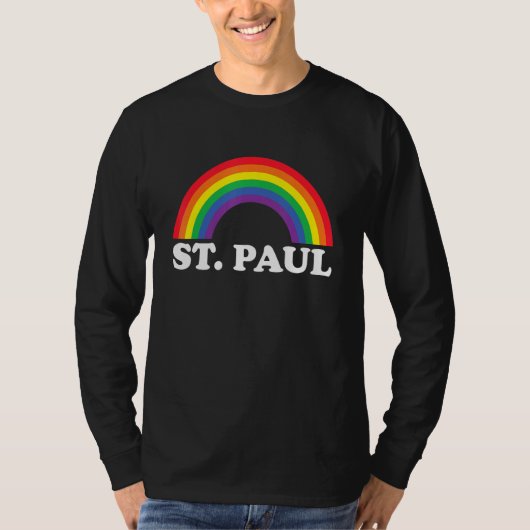 St Paul Rainbow LGBTQ Gay Pride Lesbians Queer Tシャツ (正面)