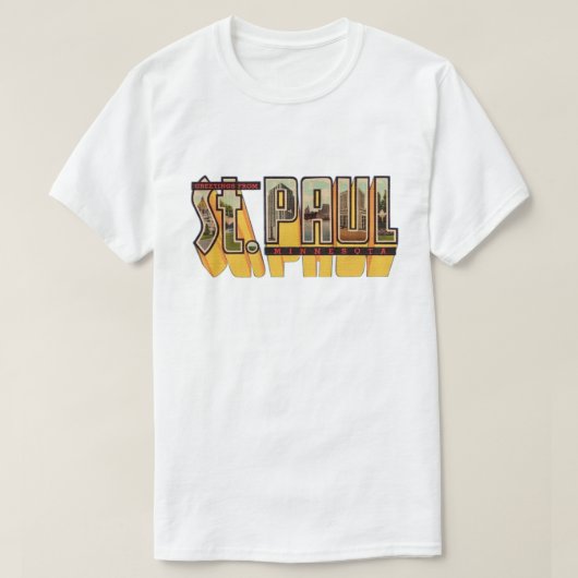 St Paul Retro Greeting T-Shirt Tシャツ (デザイン正面)