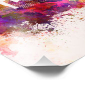 St. Paul skyline in watercolor background フォトプリント (角)