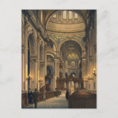 St Pauls Cathedral Japanese Woodblock Print ポストカード (正面)