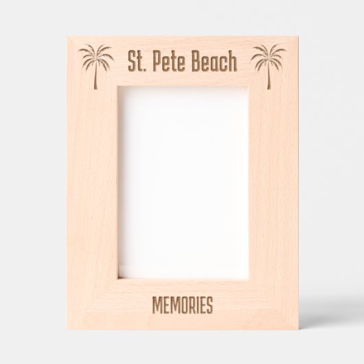 St. Pete Beach Florida Laser Engraved frame レーザー彫刻フレーム (正面)
