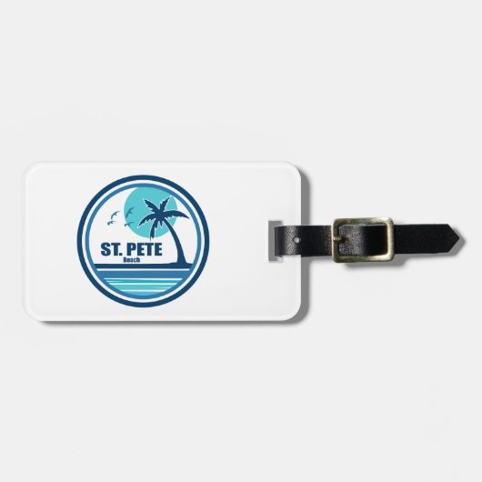 St. Pete Beach Florida Palm Tree Birds ラゲッジタグ (正面横)