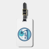 St. Pete Beach Florida Palm Tree Birds ラゲッジタグ (正面縦)