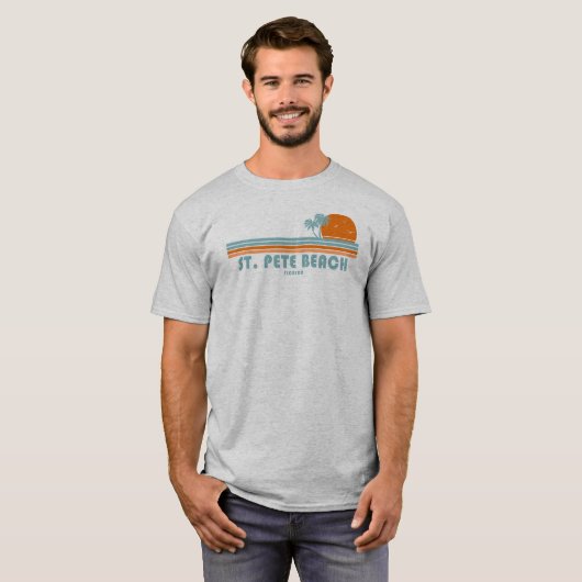 St. Pete Beach Florida Sun Palm Trees Tシャツ (正面フル)