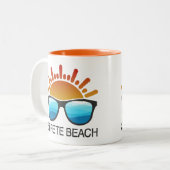 St. Pete Beach Florida Sunglasses ツートーンマグカップ (正面左)