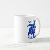 St Pete Beach Florida Vacation Tribal Turtle コーヒーマグカップ (正面右)