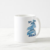 St. Pete Florida Beach Vacation Tribal Dolphins コーヒーマグカップ (正面右)