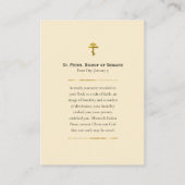 St. Peter, Bishop of Sebaste Orthodox Prayer Card プレイスカード (裏面)