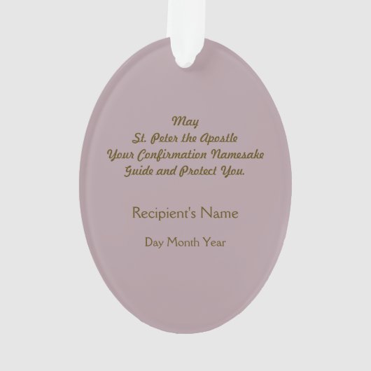 St. Peter (PM 07)アクリル オーナメント (裏面)