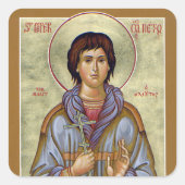 St. Peter the Aleut Orthodox Christian Icon スクエアシール (正面)