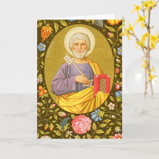 St Peter the Apostle (PM07)グリーティン空白のグカード2 カード (黄色い花)