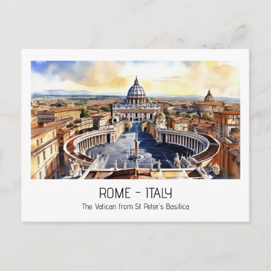 St Petersの水彩画観光客ランドマーク ポストカード (正面)