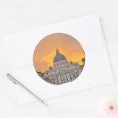 St. Peter's Basilica at Sunset, Vatican City ラウンドシール (封筒)