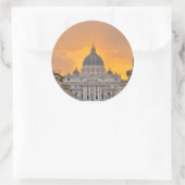 St. Peter's Basilica at Sunset, Vatican City ラウンドシール (バッグ)