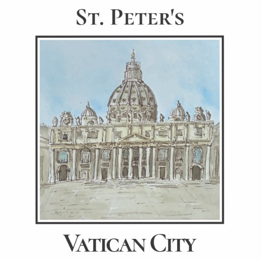 St. Peter's Basilica, Vatican City, Italy シール (正面)