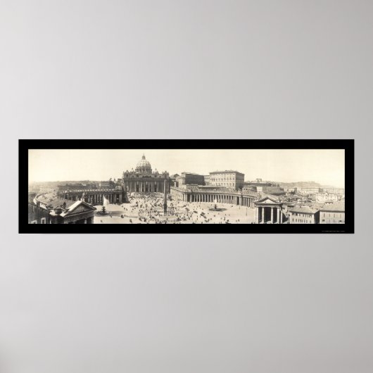 St Peter's Rome，イタリア写真1909 ポスター (正面)