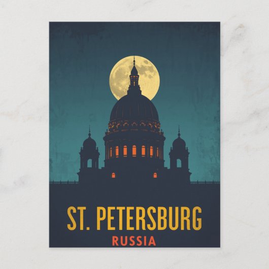 St. Petersburg Moonlit Cathedral ポストカード (正面)