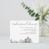 St. Petersburg Wedding Elegant Rehearsal Dinner エンクロージャーカード (スタンド正面)