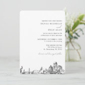 St. Petersburg Wedding Elegant Skyline Invitation 招待状 (スタンド正面)