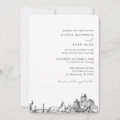 St. Petersburg Wedding Elegant Skyline Invitation 招待状 (正面)