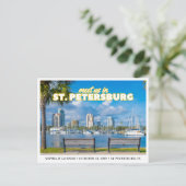 St. Petersburg Wedding Save the Date Postcard ポストカード (スタンド正面)
