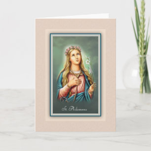 St. Philomenaのカトリック教の挨拶状 カード