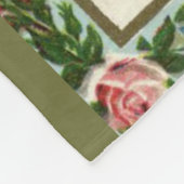 St. Philomenaのピンクのバラのやしコード フリースブランケット (角)