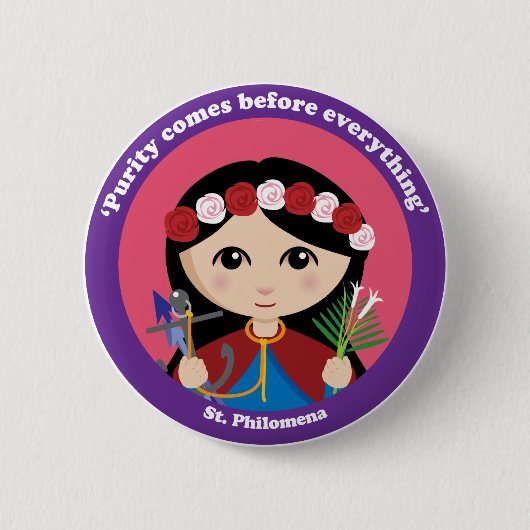 St. Philomena 缶バッジ (正面)