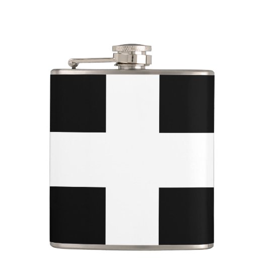 St. Piran’s flag / flag of Cornwall フラスク (正面)