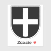 St. Piran's Shield 1アップ – 輪郭 シール (シート)