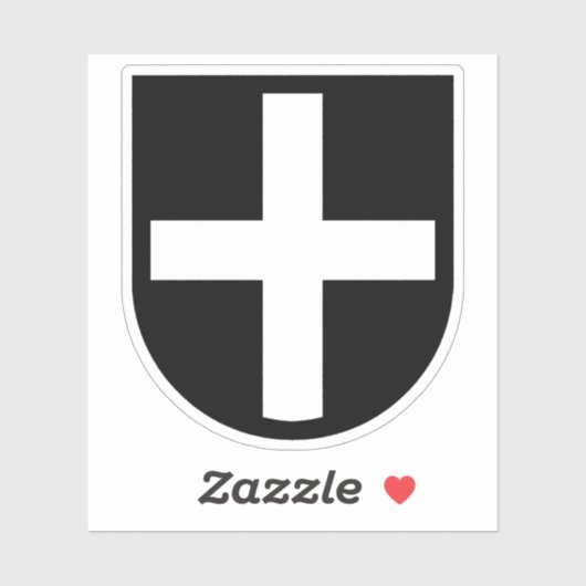 St. Piran's Shield 1アップ – 輪郭 シール (シート)