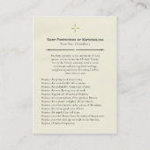 St. Porphyrios of Kafsokalivia Prayer Card  プレイスカード (裏面)
