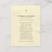 St. Proterius of Alexandra Orthodox Prayer Card    プレイスカード (裏面)