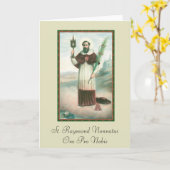 St. Raymond Nonatusグリーティングカード(祈りの言葉付き) カード (黄色い花)