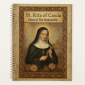 St Rita of Cascia Saint of the Impossible Catholic プランナー手帳 (正面)