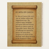 St Rita of Cascia Saint of the Impossible Catholic プランナー手帳 (裏面)