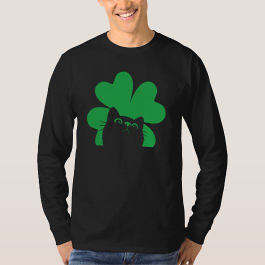St Saint Patrick's Day Cat Men Women Kids Tシャツ (正面)
