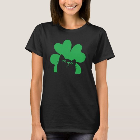 St Saint Patrick's Day Cat Men Women Kids Tシャツ (正面)