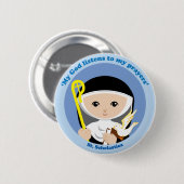 St. Scholastica 缶バッジ (正面&裏面)