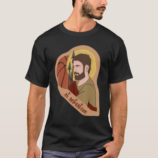 St Sebastian Archery Archer Catholic Patron Saint Tシャツ (正面)