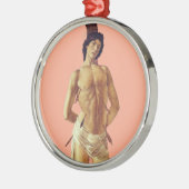 St. Sebastian by Boticelli, recontextualized メタルオーナメント (左)