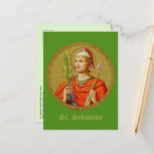 St. Sebastian (SNV 24) (ラウンドイメージ)垂直柱 ポストカード