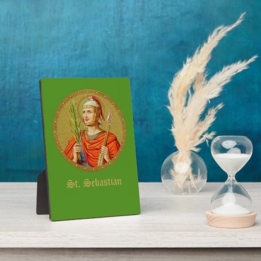 St. Sebastian (SNV 24) (ラウンドイメージ) 5"x7" フォトプラーク (側面)