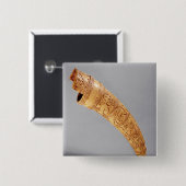 St. Serninの宝物からのoliphant、 缶バッジ (正面&裏面)