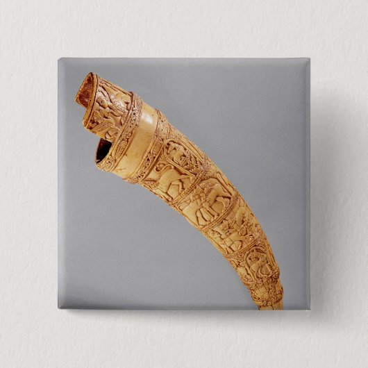 St. Serninの宝物からのoliphant、 缶バッジ (正面)