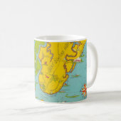 St Simons Island Map Mug コーヒーマグカップ (正面右)