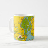 St Simons Island Map Mug コーヒーマグカップ (正面左)